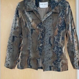 Vintage Liancarlo Couture faux snake jacket blazer